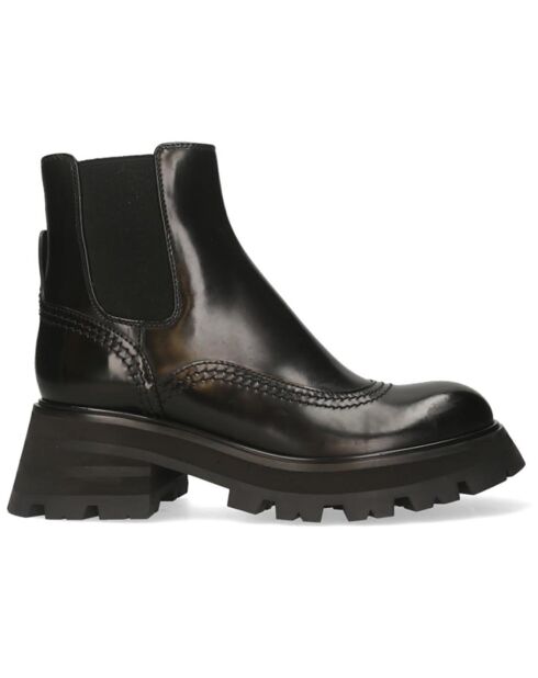 Chelsea Boots en Cuir noires - Talon 6 cm